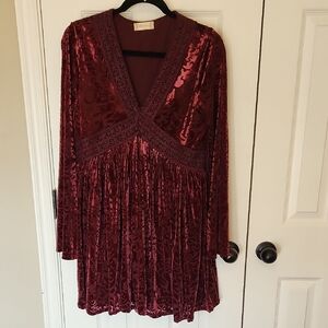 Altar'd State Rich Burgundy Dress